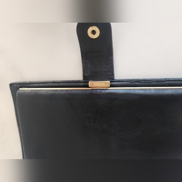 Chanel Black Caviar Continental Wallet With Kiss Lock Coin Purse. - Picture 8 of 14